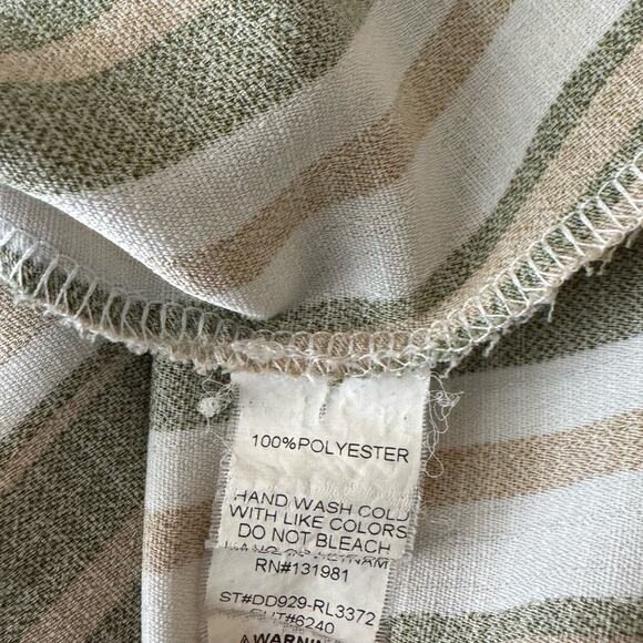 Naif Stripped Milkmaid Boho Earth Tone Midi Button Down Dress Size S - Picture 8 of 10